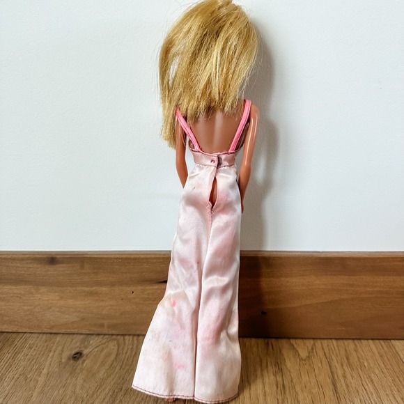 1966 Japan Blonde Malibu‎ Barbie Doll With Flower In Hair Pink Dress - Picture 5 of 13